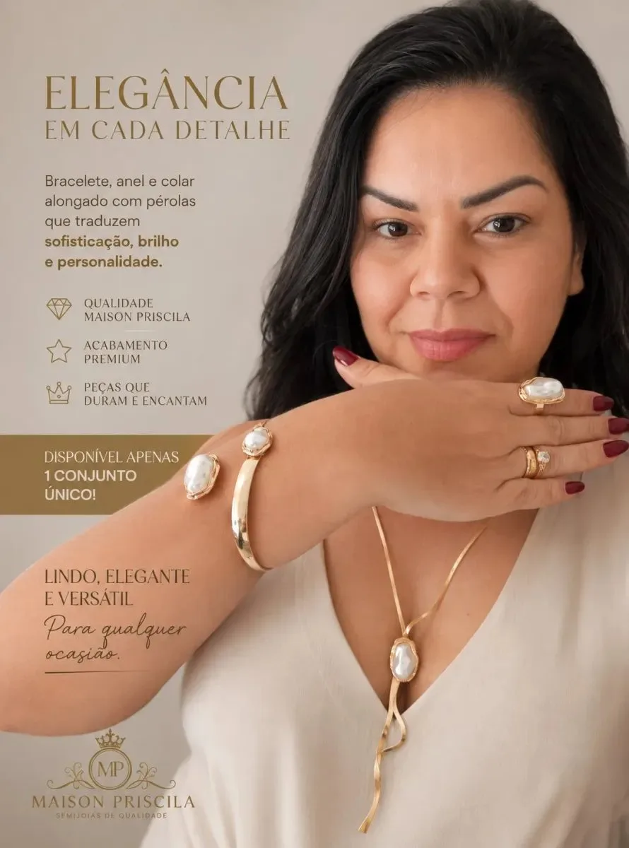 Conjunto de Joia com Pérolas